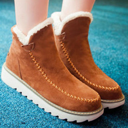 Chaussures d'hiver pour femmes en peluche chaude.