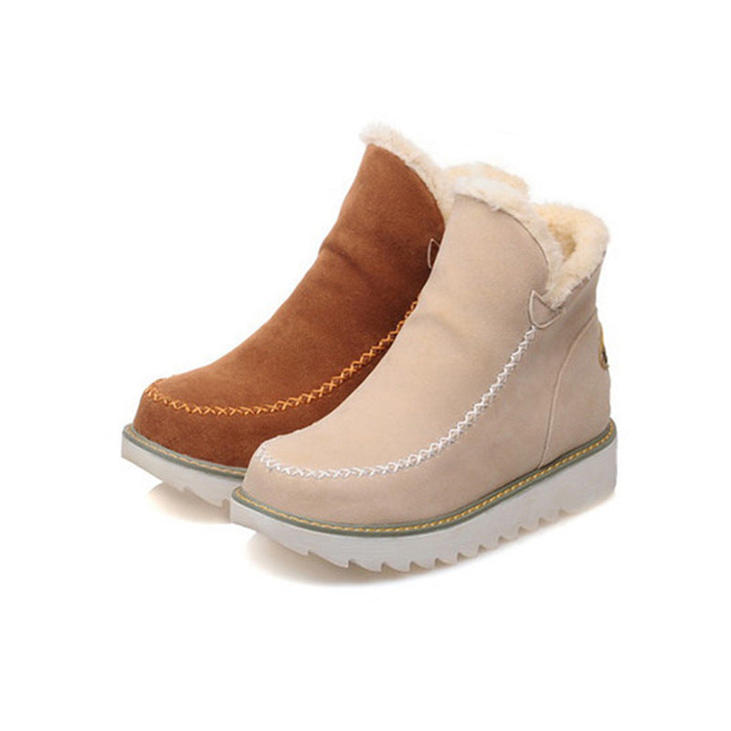 Chaussures d'hiver pour femmes en peluche chaude.