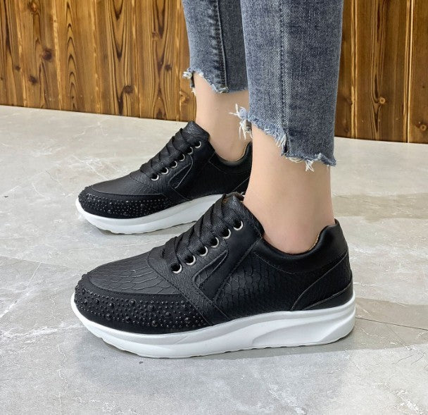 Nouvelles baskets de sport mode avec strass pour femmes