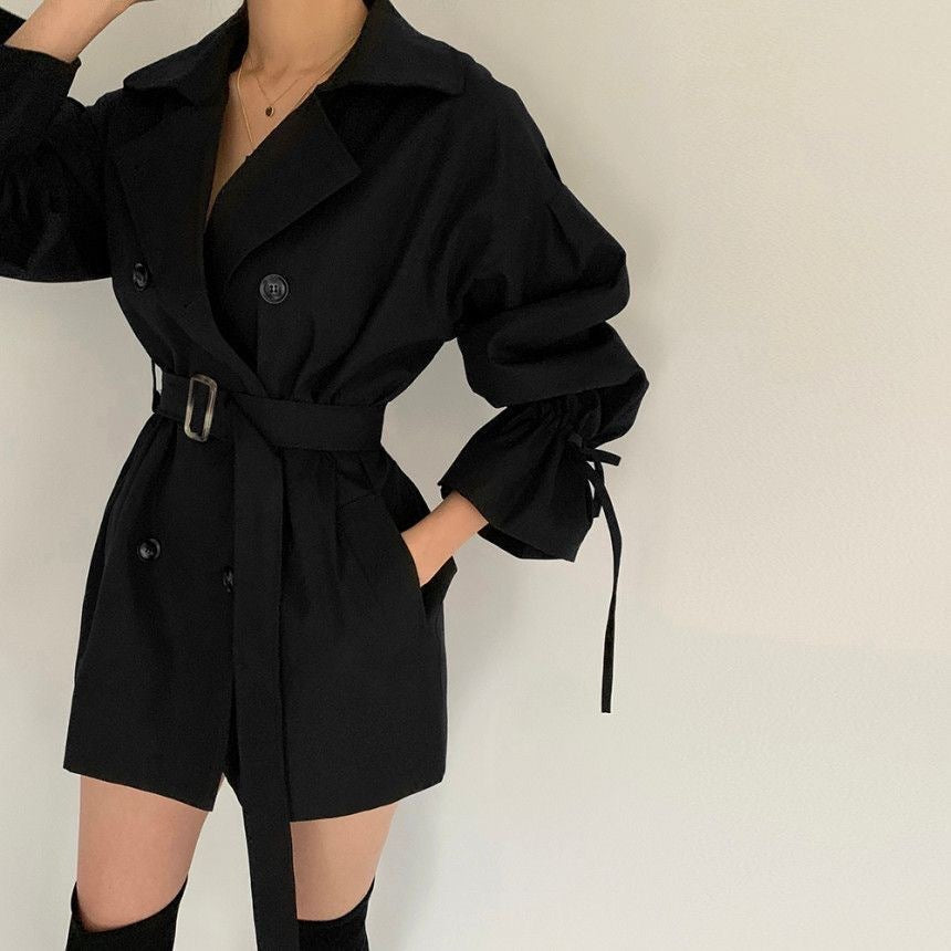 Trench mi-long pour femme – Style doux et élégant