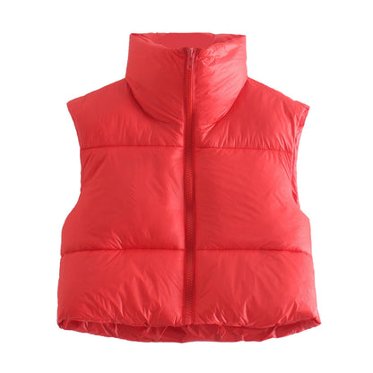 Doudoune Légère Épaisse Femme Col Montant Hiver.
