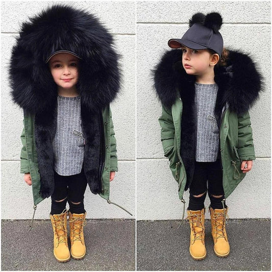 Manteau en fausse fourrure pour enfants