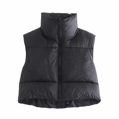 Doudoune Légère Épaisse Femme Col Montant Hiver.
