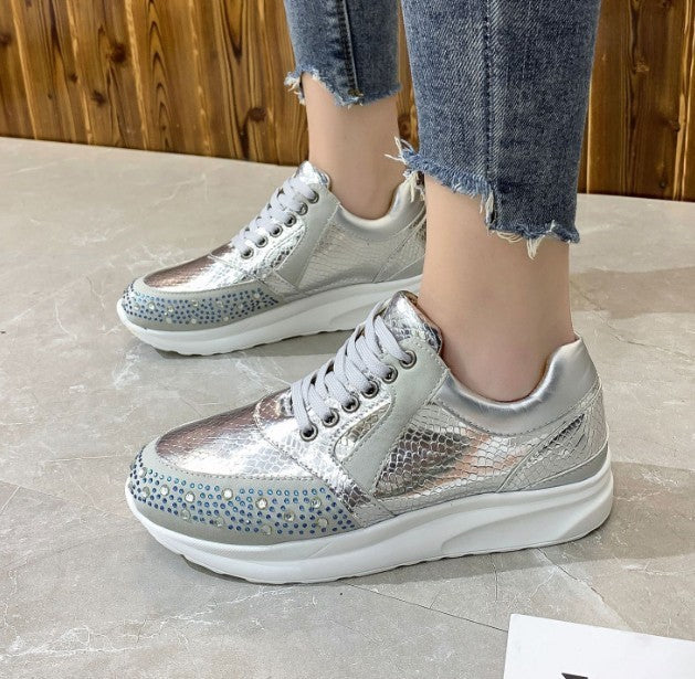 Nouvelles baskets de sport mode avec strass pour femmes