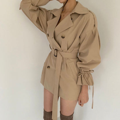 Trench mi-long pour femme – Style doux et élégant